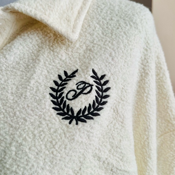 PINK by Victoria’s Secret Cropped Pullover in Cream and Black Color, Sz L - Picture 8 of 11